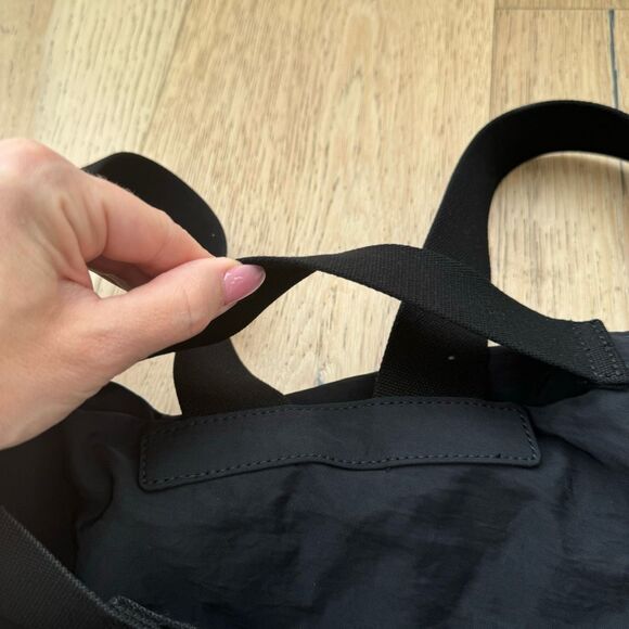 Rebecca Minkoff Julian Black Nylon Adjustable Lightweight Square Backpack - Picture 7 of 10